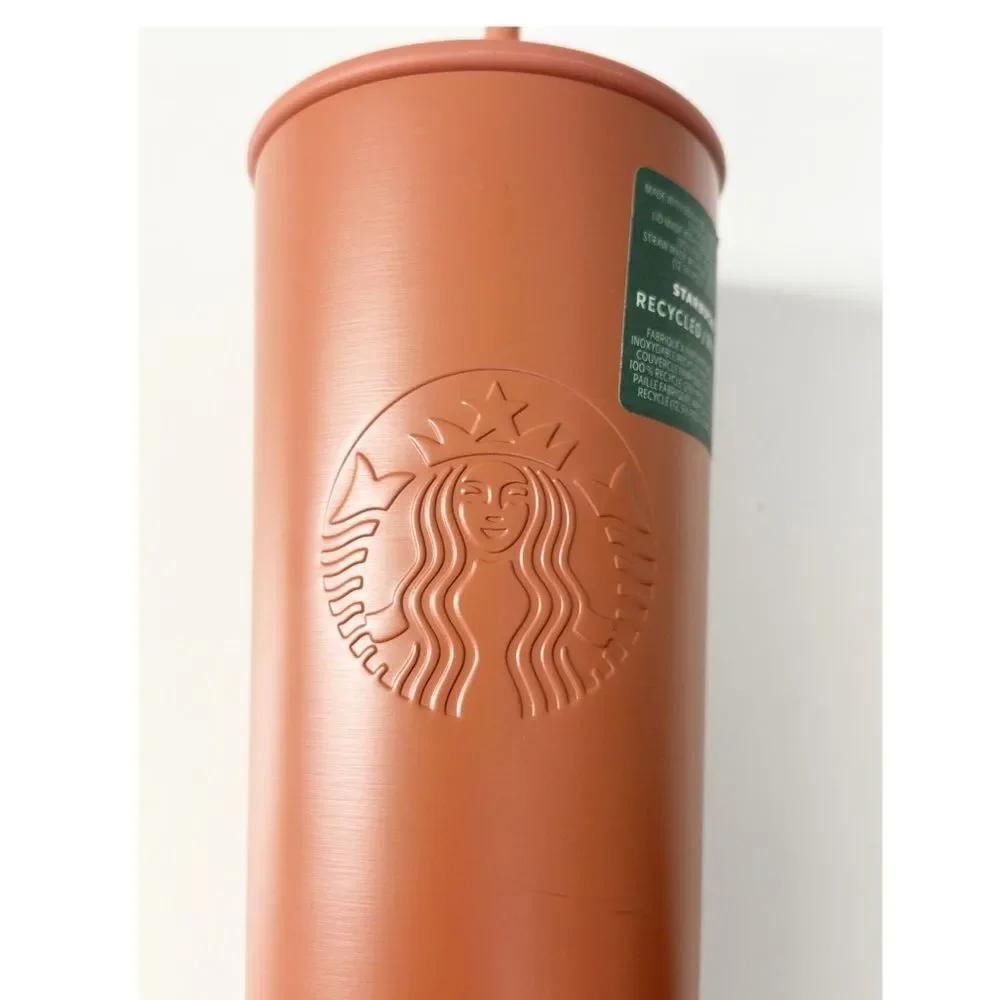 Starbucks 2024 Recycled Terracotta Triangle Tumbler Brown Venti 24oz NWT